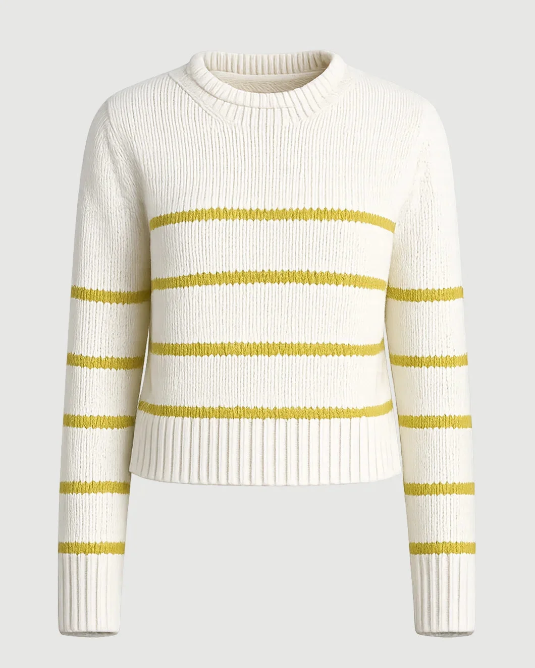 MINI MARINA SWEATER CREAM/KEY LIME - 1