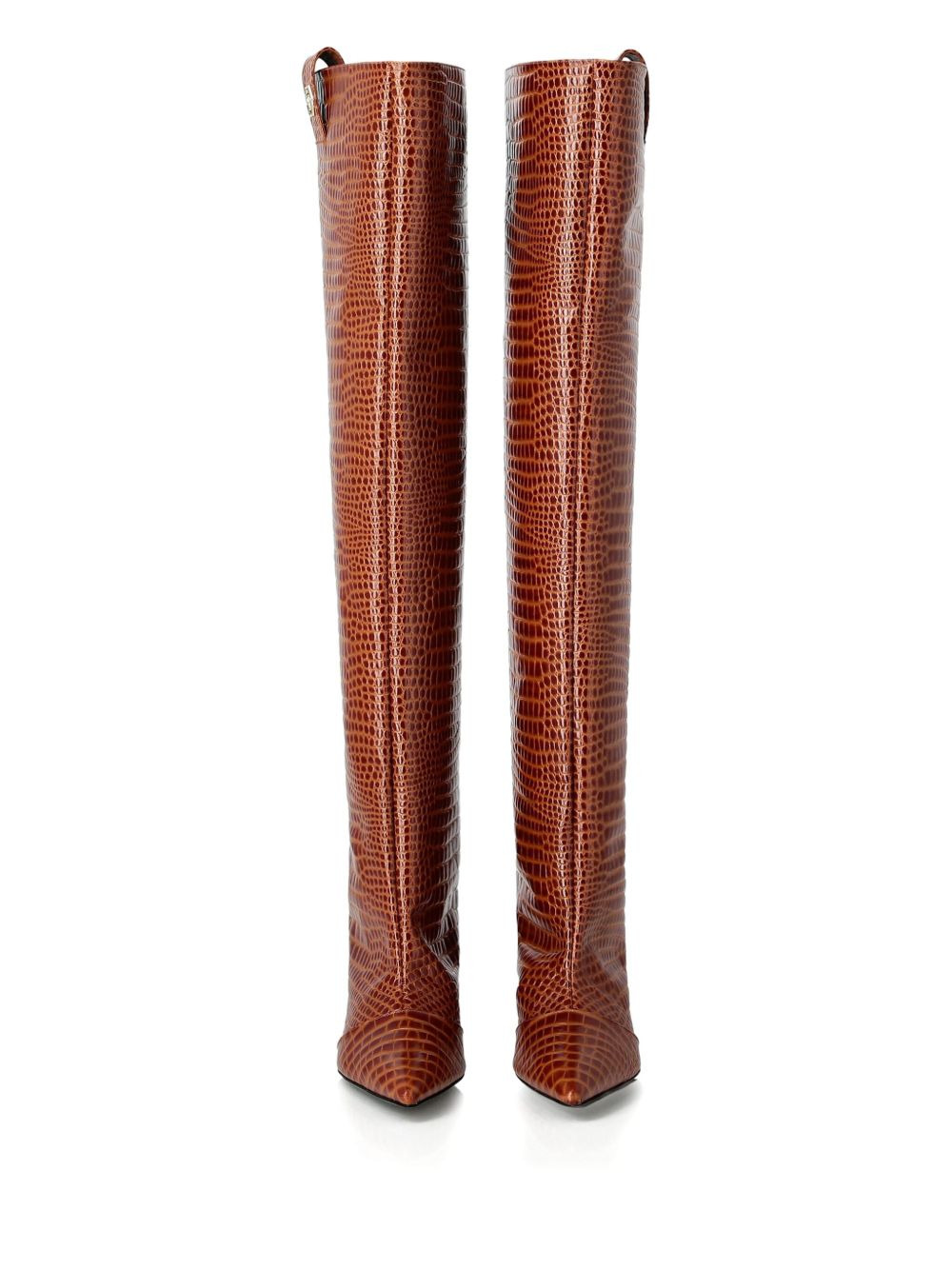 55mm crocodile-print over-the-knee boots - 4