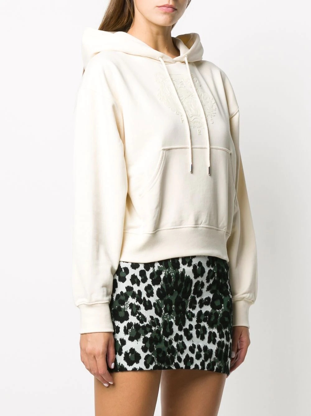 cotton hoodie with tiger flocking - 3