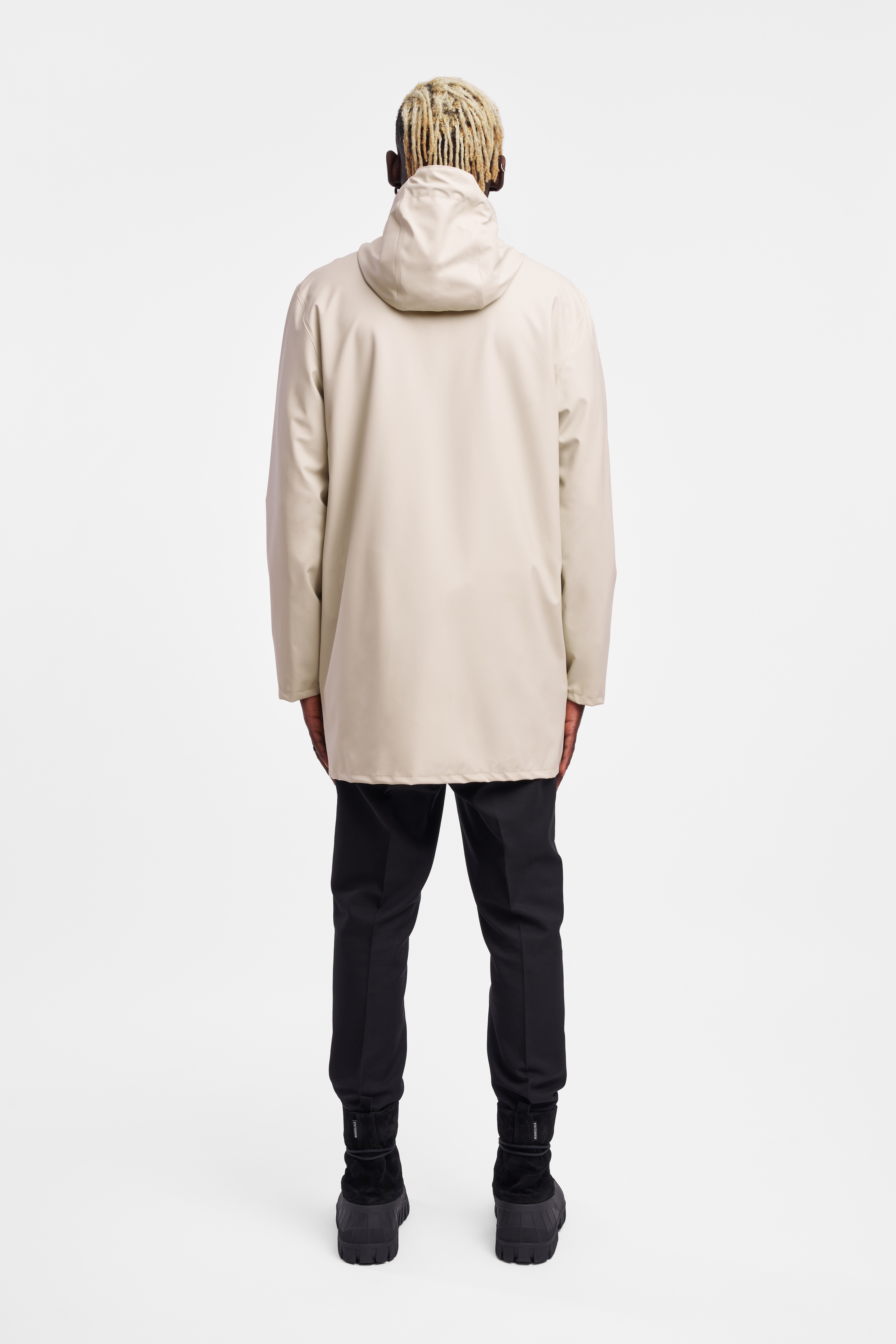 Stockholm Lightweight Zip Raincoat Oyster - 4