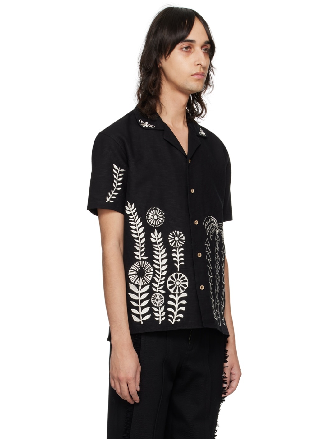 Black May Embroidery Shirt - 2