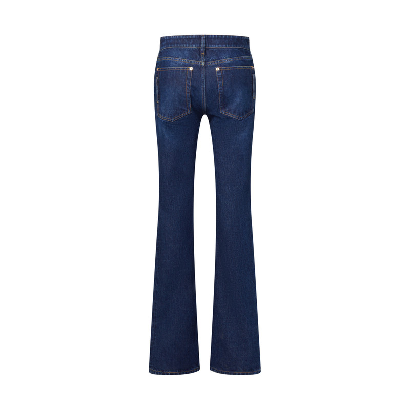 Straight-Cut Washed Denim Jeans 3