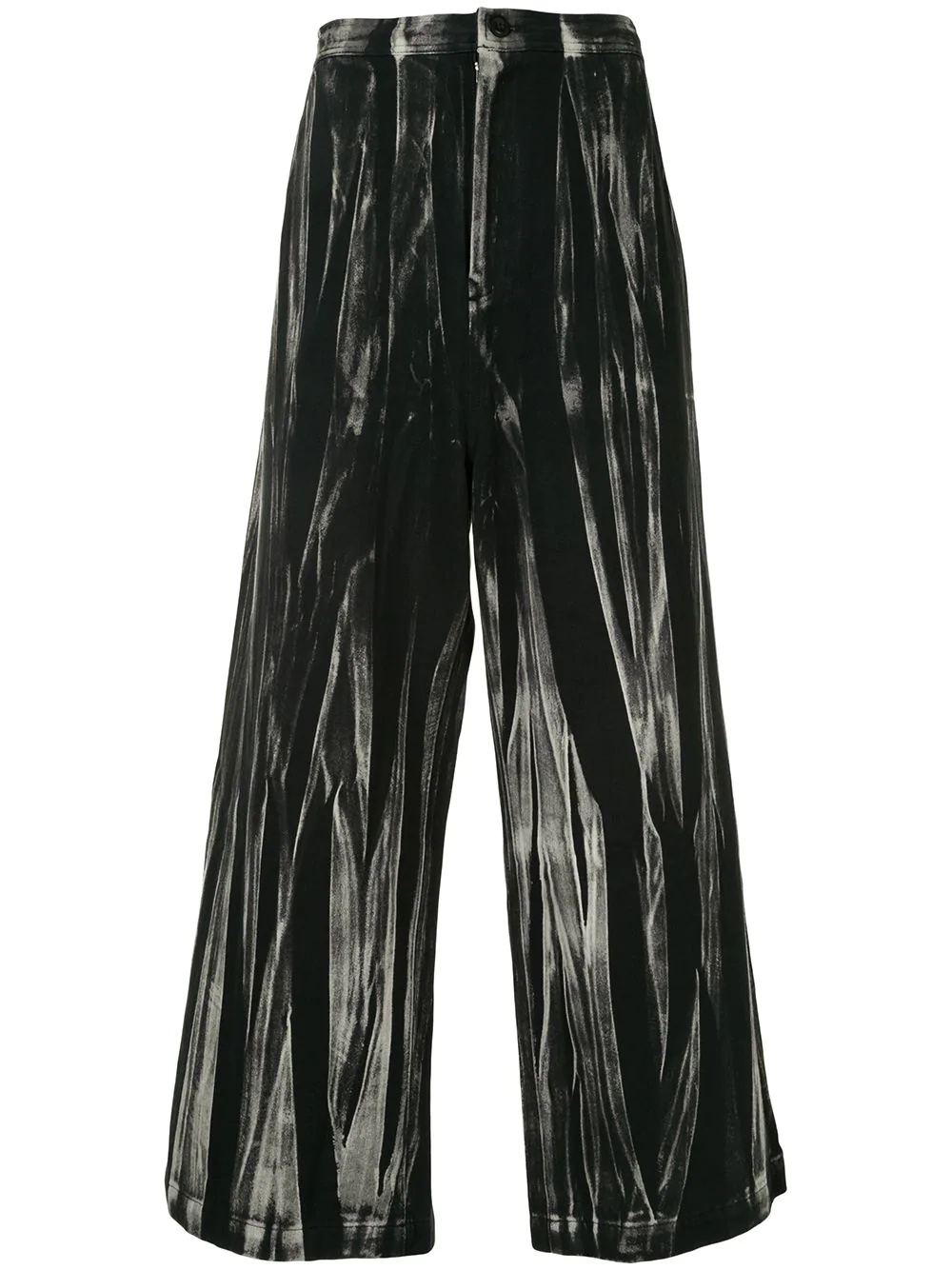 abstract-print wide-leg culottes - 1