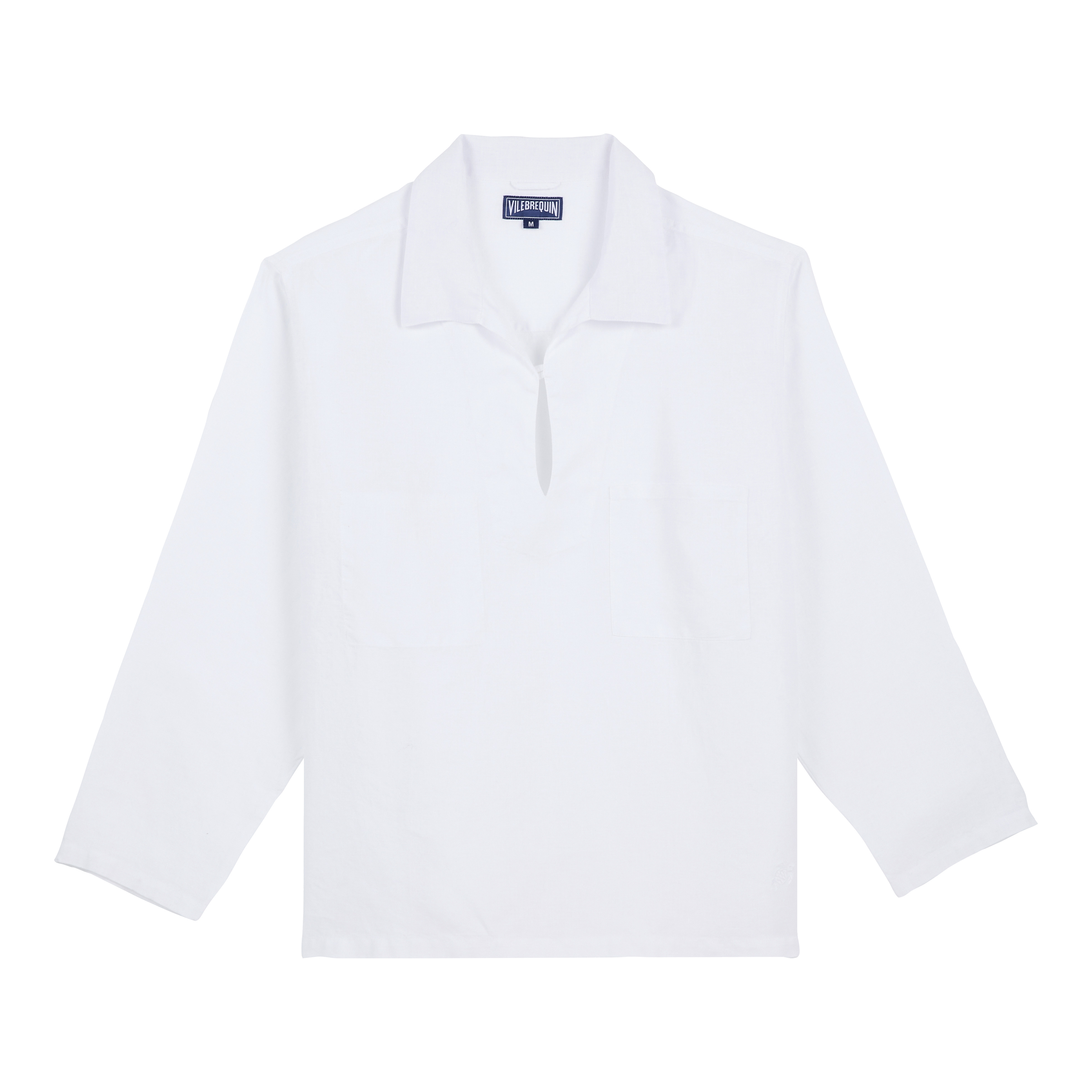 Men Linen Vareuse Shirt Solid - 1