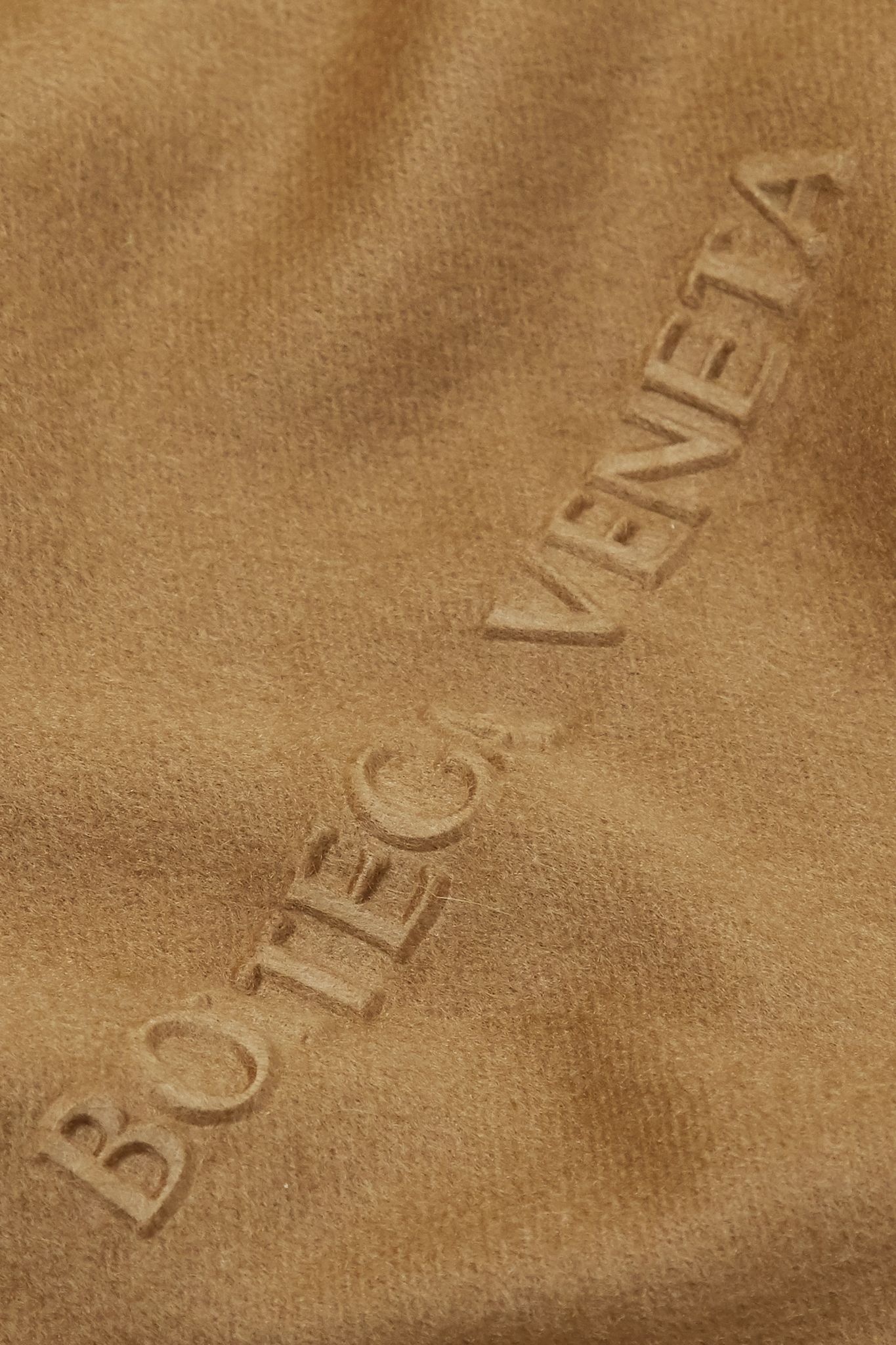 Logo-embossed fringed cashmere scarf - 3