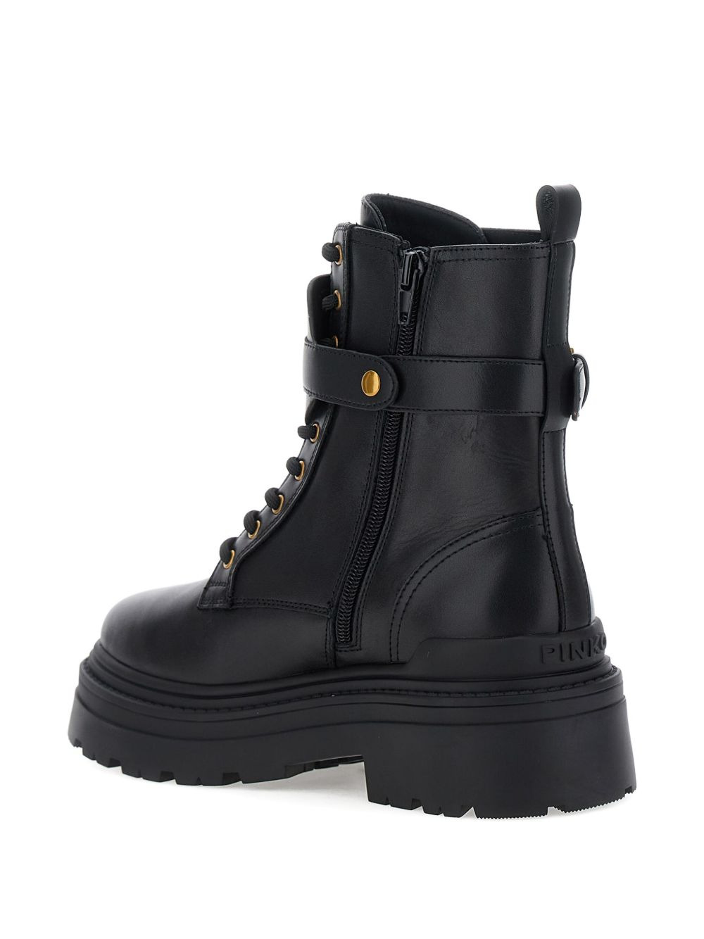 lace-up combat boots - 4
