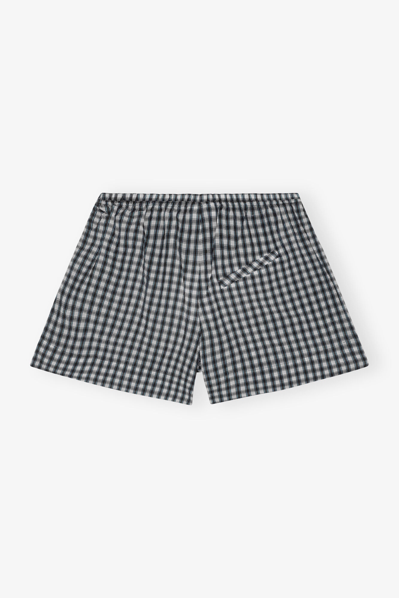 SEERSUCKER CHECK ELASTICATED SHORTS - 5