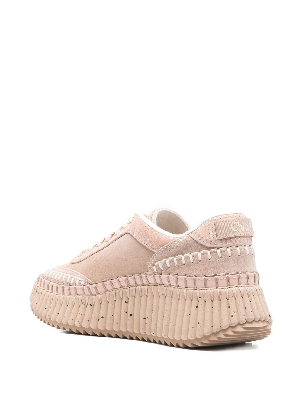 Nama textured leather-trimmed platform sneakers - 3