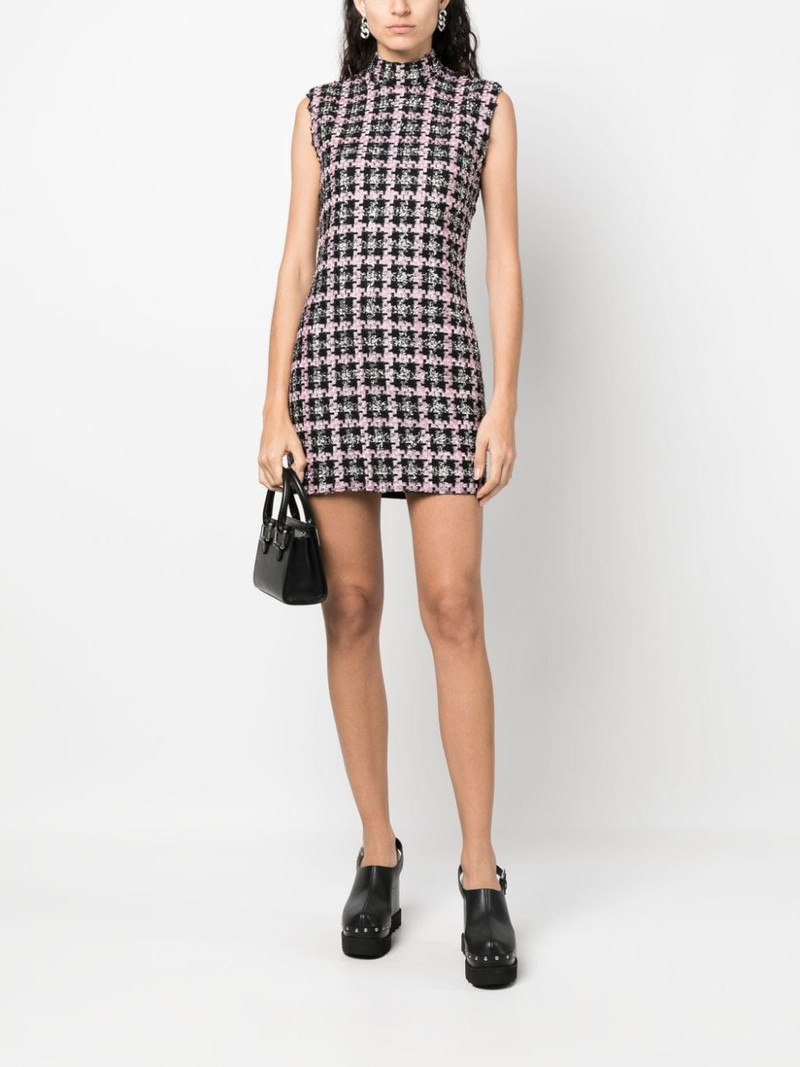 MSGM bouclé-construction sleeveless minidress outlook