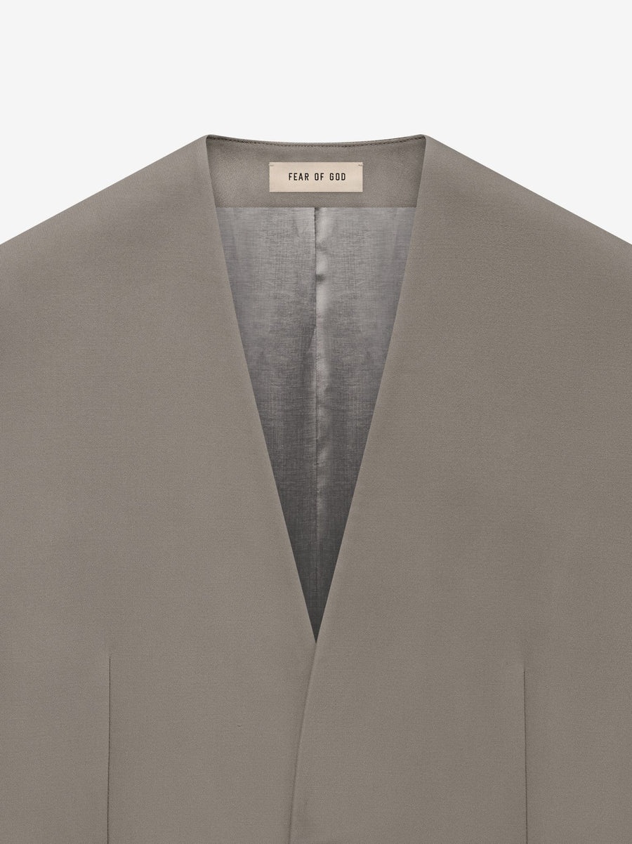 Wool Lapelless Jacket - 3