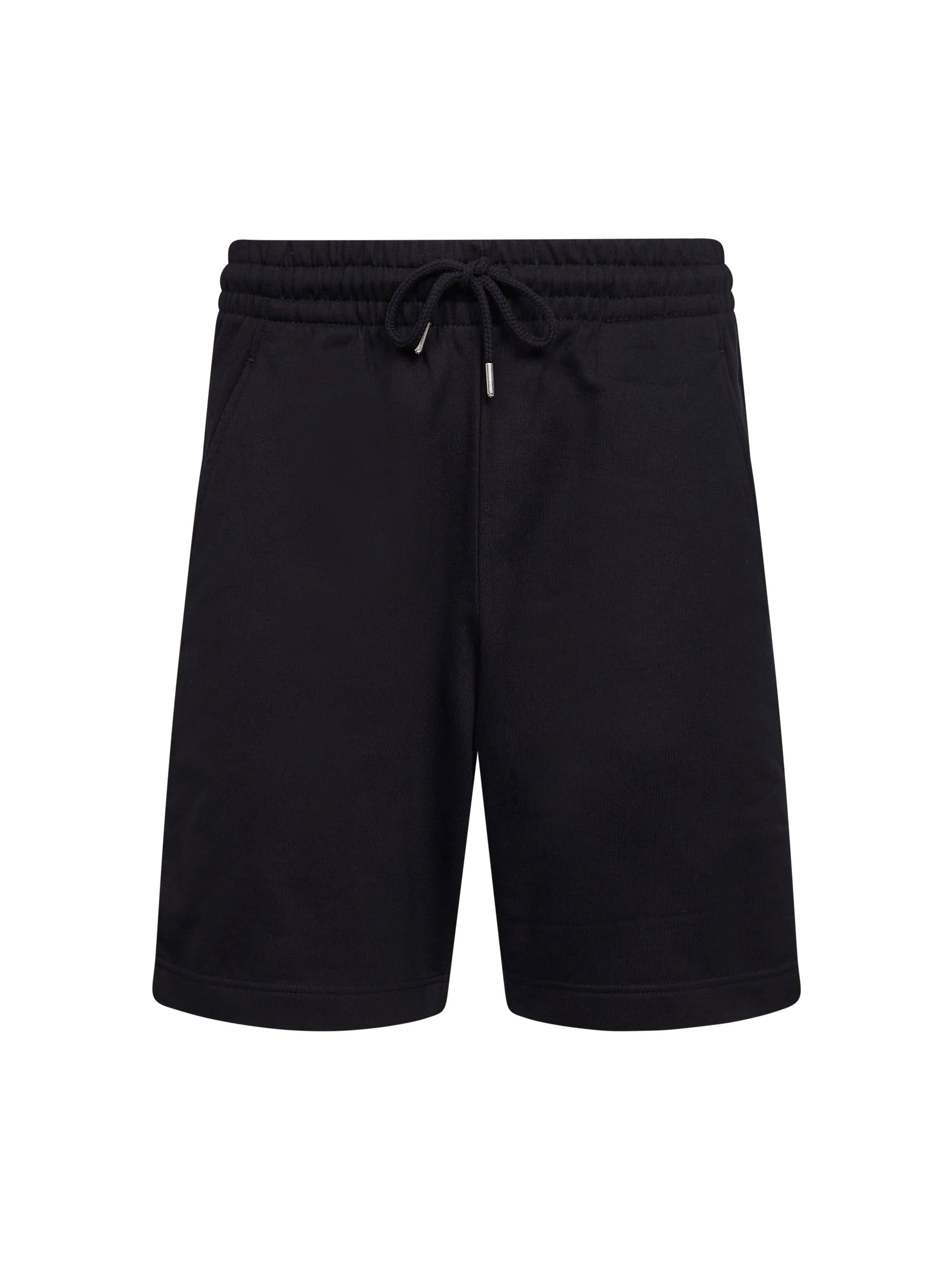 Black cotton fleece Bermuda shorts - 1