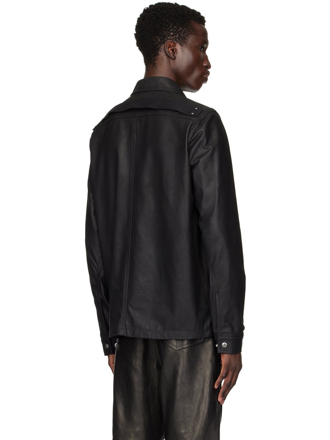 Black Porterville Brad Leather Jacket - 3