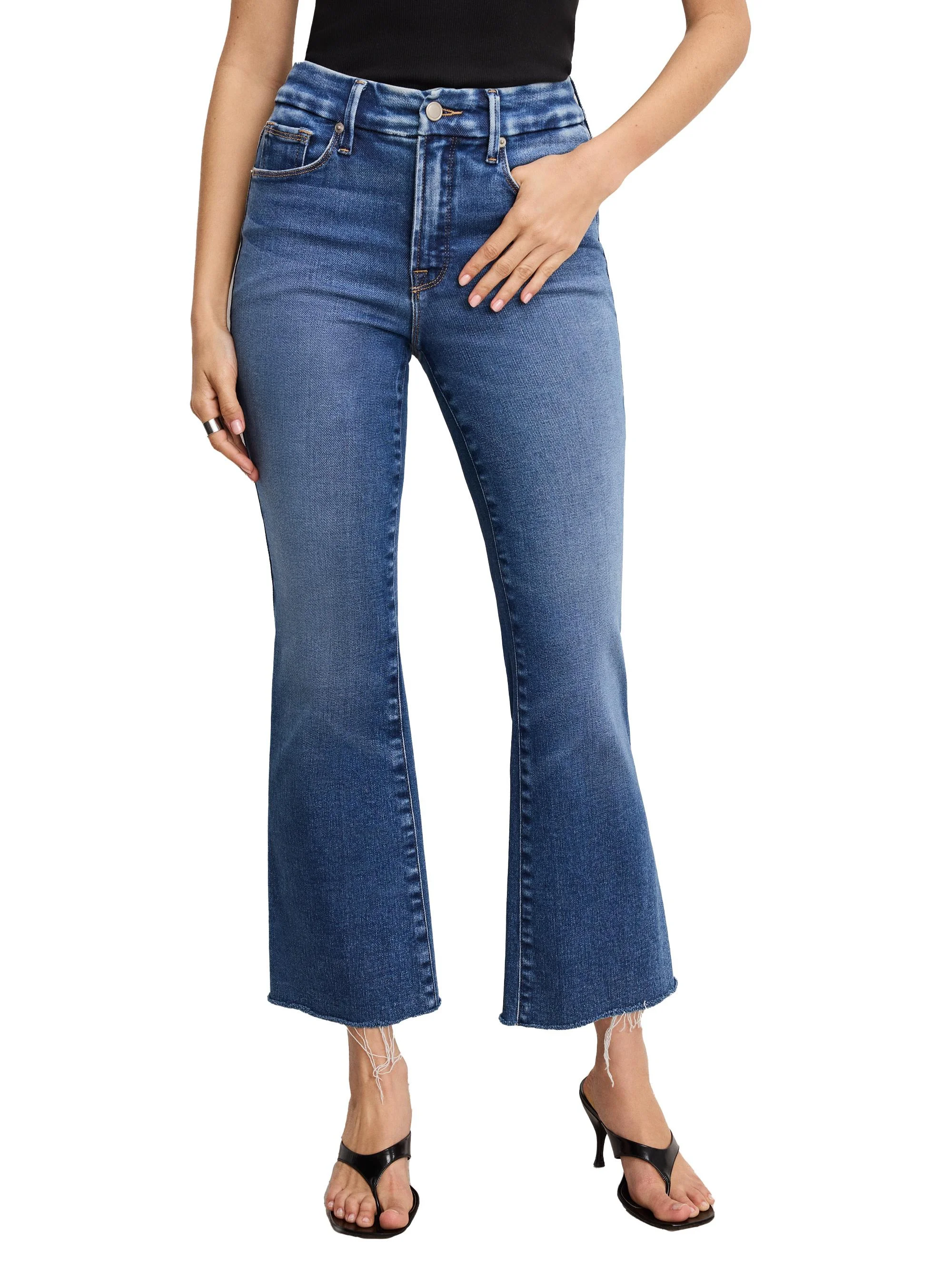 Women's Soft Tech Good Legs Crop Mini Boot Jeans - Indigo - 1