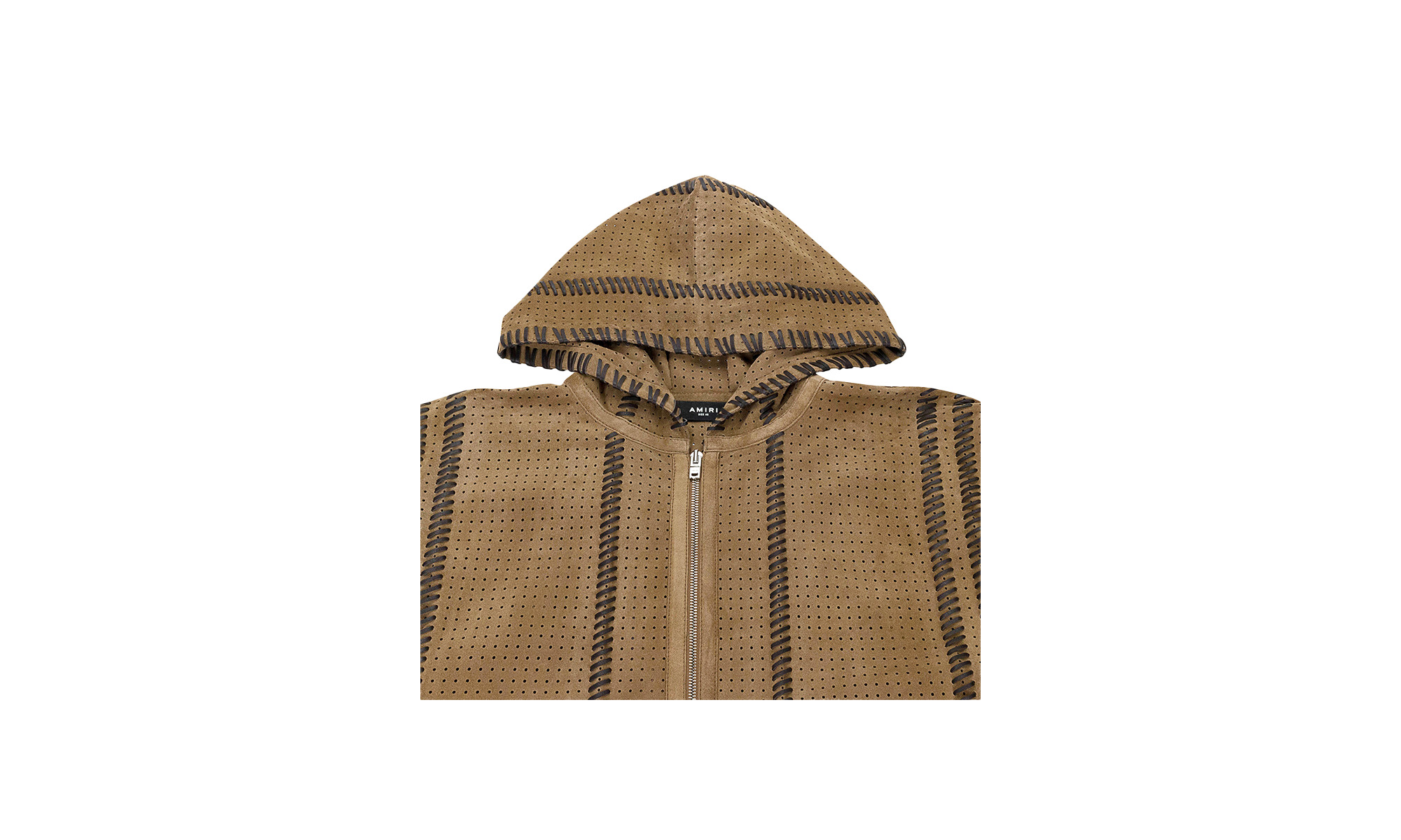 PERFORATED WHIP HOODIE "Mink/Charcoal" - 3