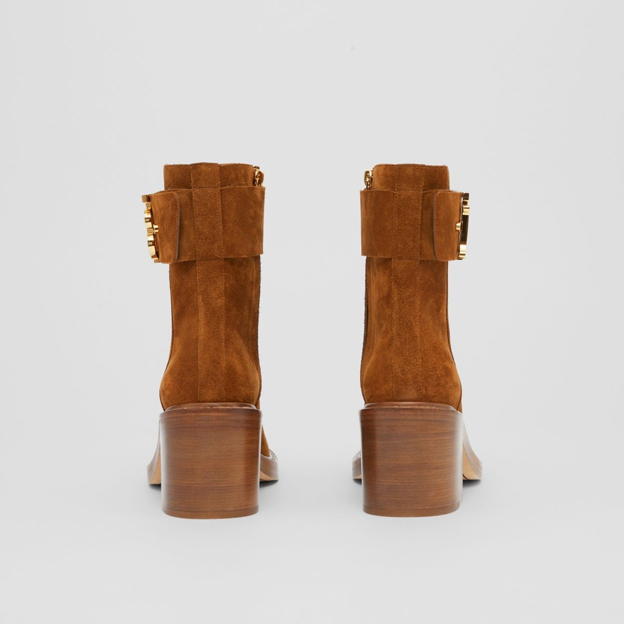 Monogram Motif Suede Block-heel Boots - 5