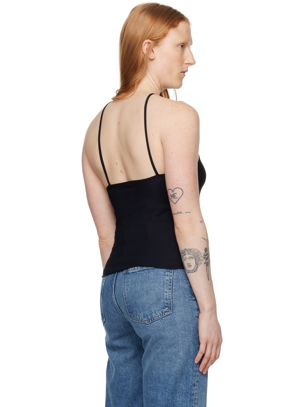 Black Asymmetric Tank Top - 3