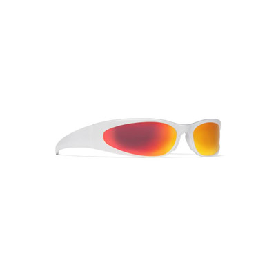 BALENCIAGA Reverse Xpander 2.0 Rectangle Sunglasses  in Silver outlook