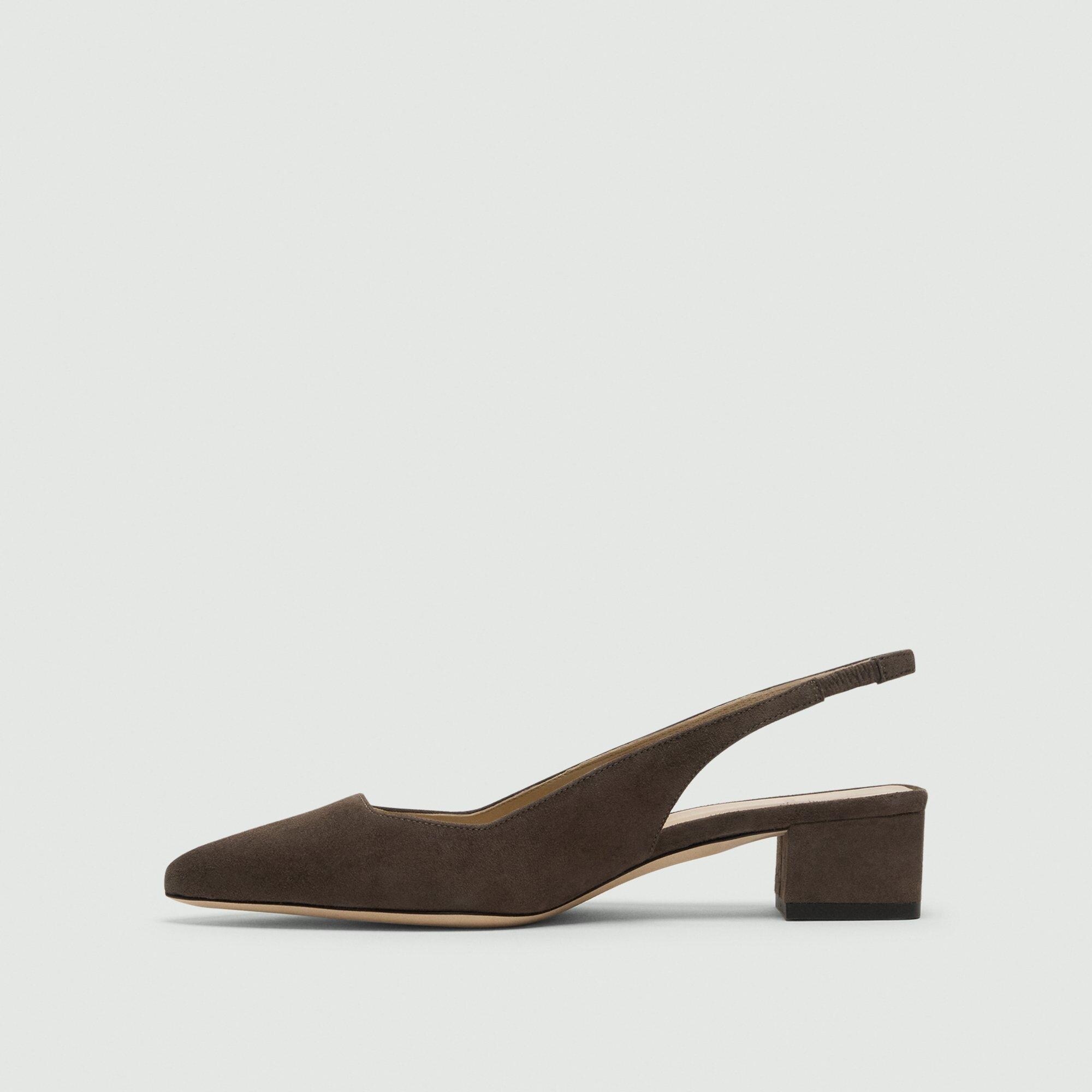 Block Heel Slingback in Suede - 3