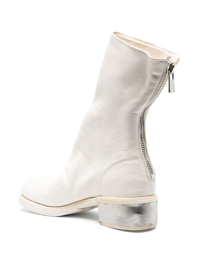 zip-fastening leather boots 3