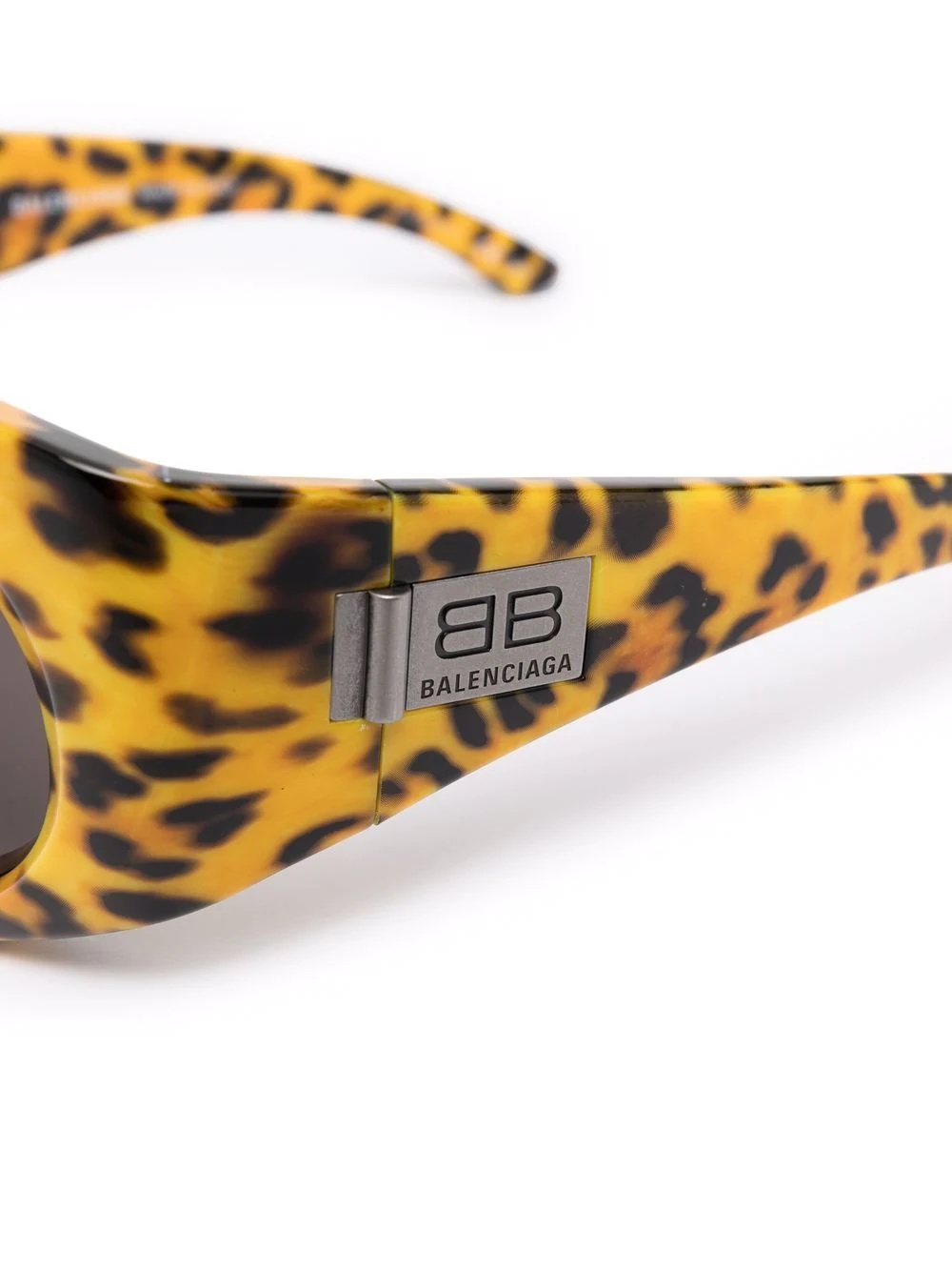 Bold animal-print round-frame sunglasses - 3