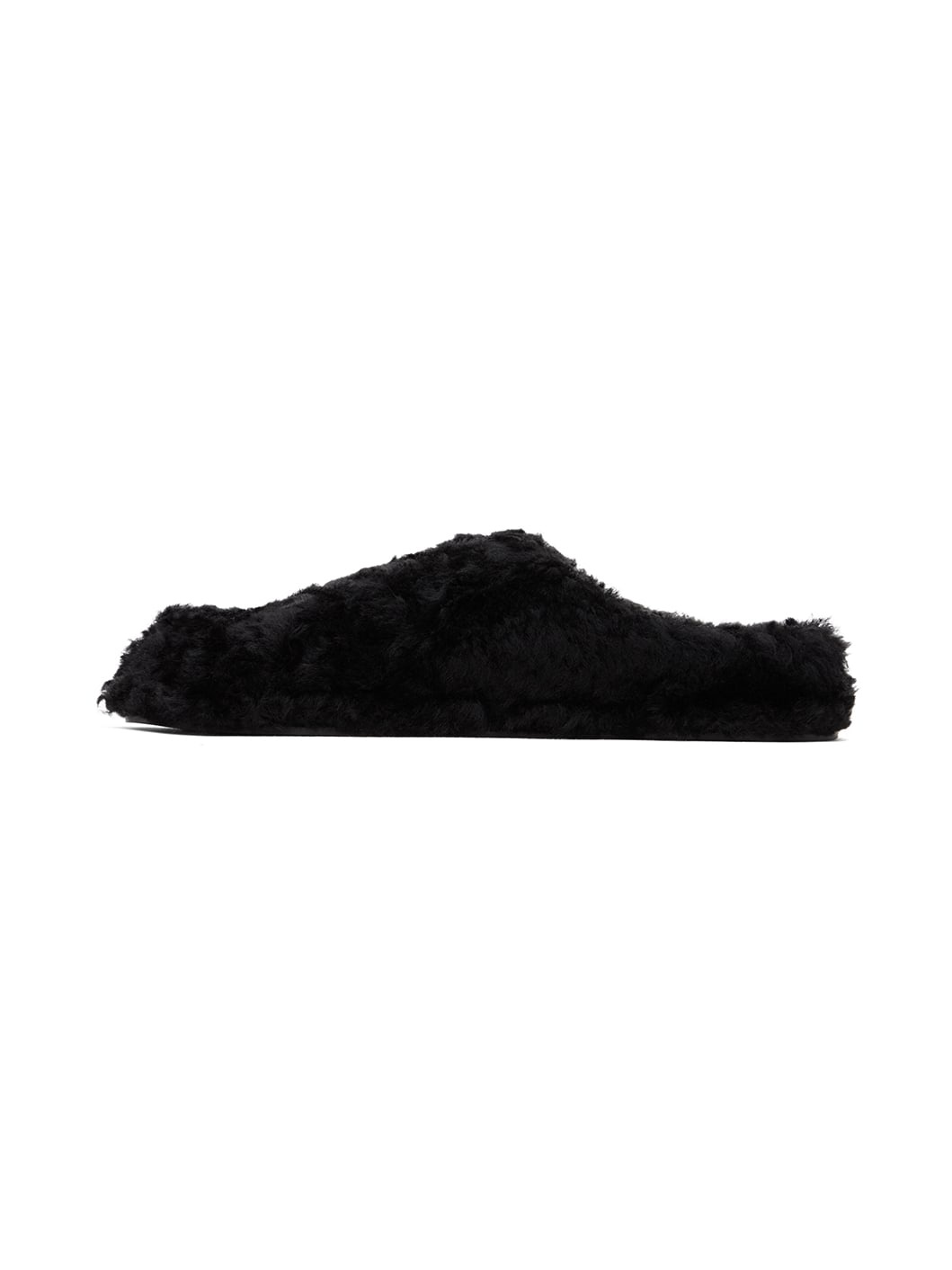 Black Shearling Slippers - 3