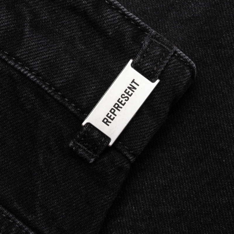 TAILORED DENIM SHORTS - BLACK 4
