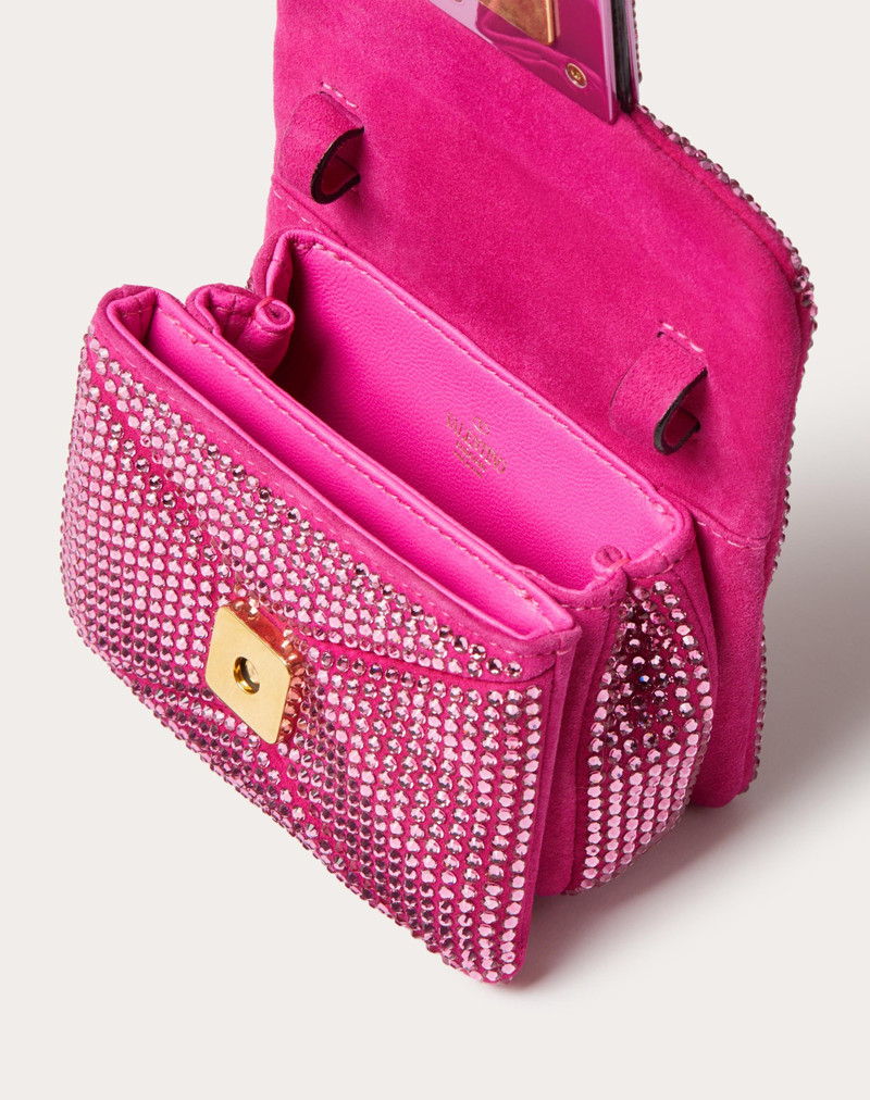 Valentino ONE STUD MICRO BAG WITH CHAIN AND RHINESTONE EMBROIDERY outlook