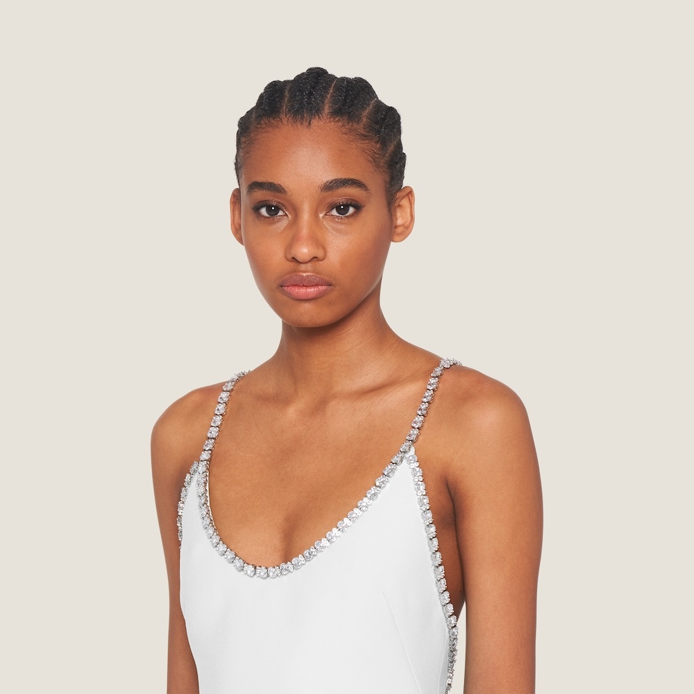 Embroidered cady dress - 3