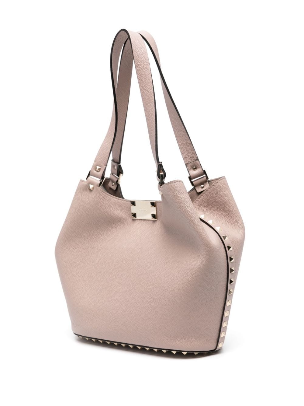 Rockstud small leather tote bag - 3