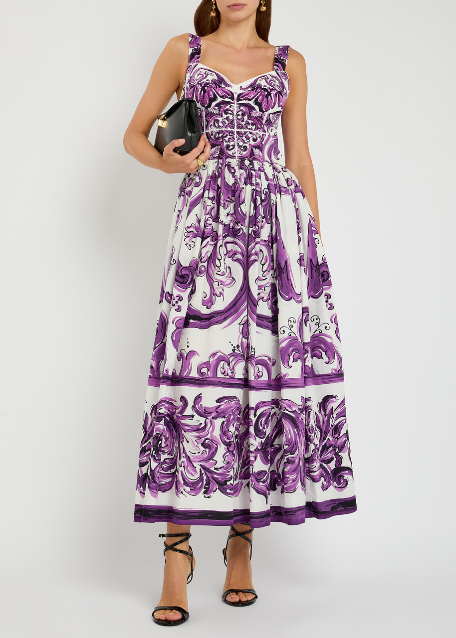Dolce & Gabbana Printed Cotton-poplin Maxi Dress - 4