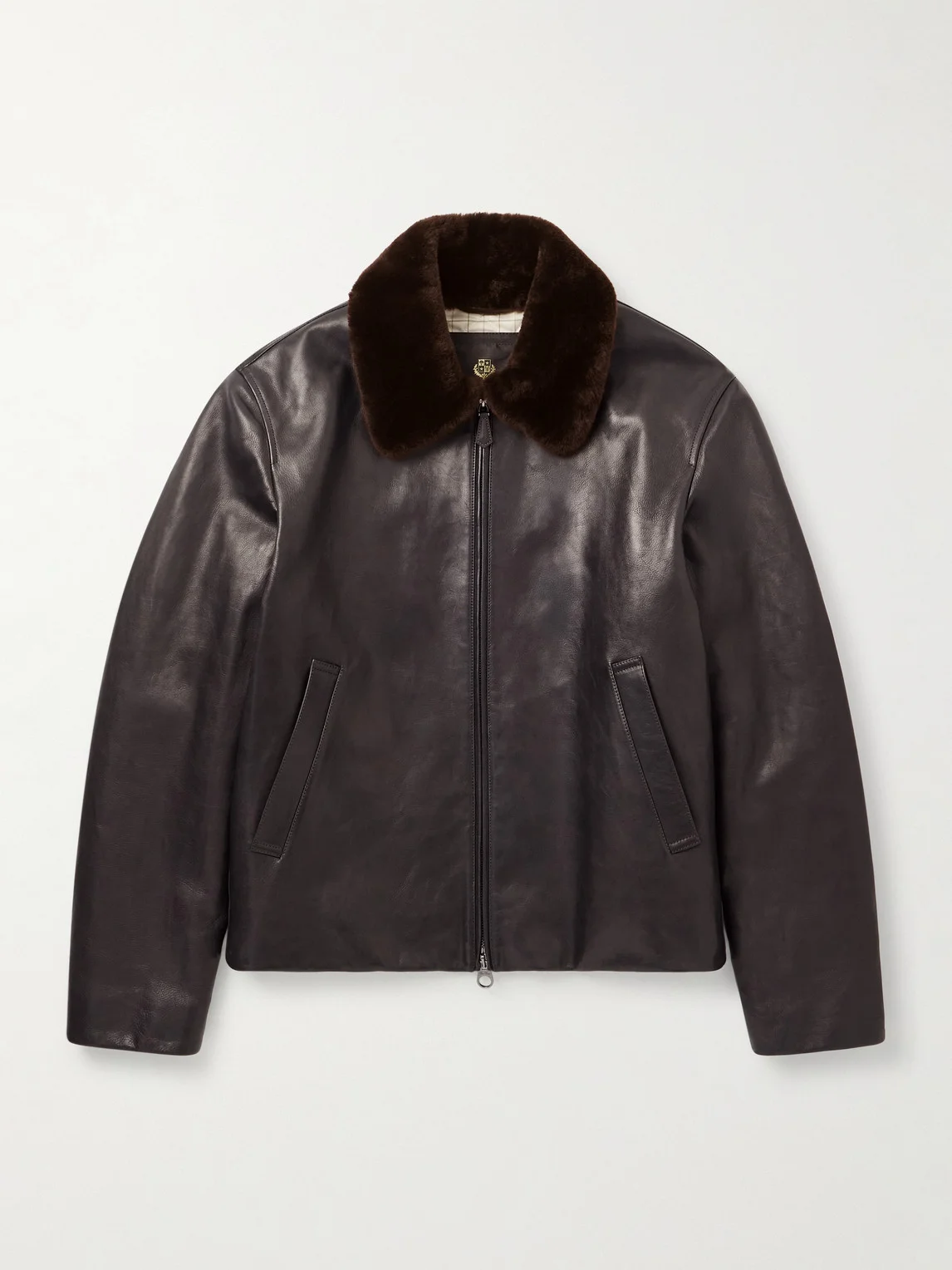 Baydan Shearling-Trimmed Aviator Jacket - 1