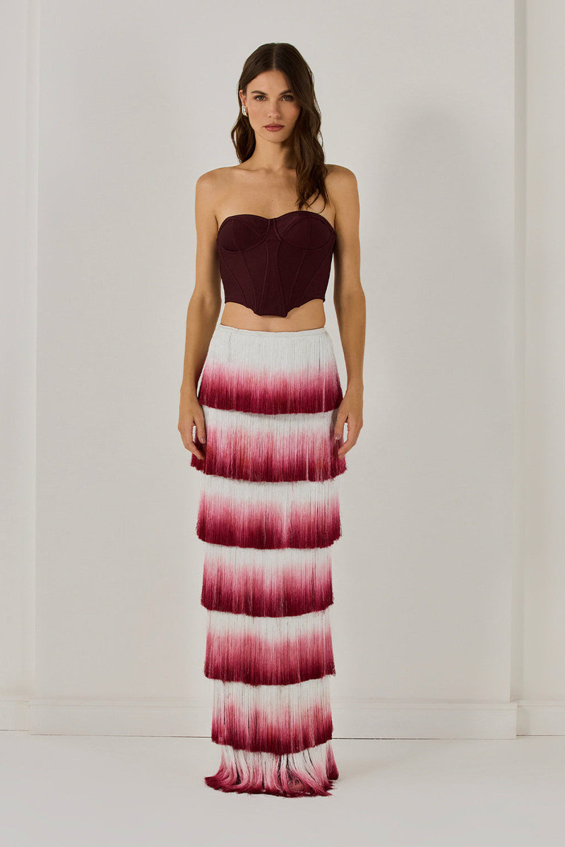 FRINGE MAXI SKIRT (RUNWAY) 1