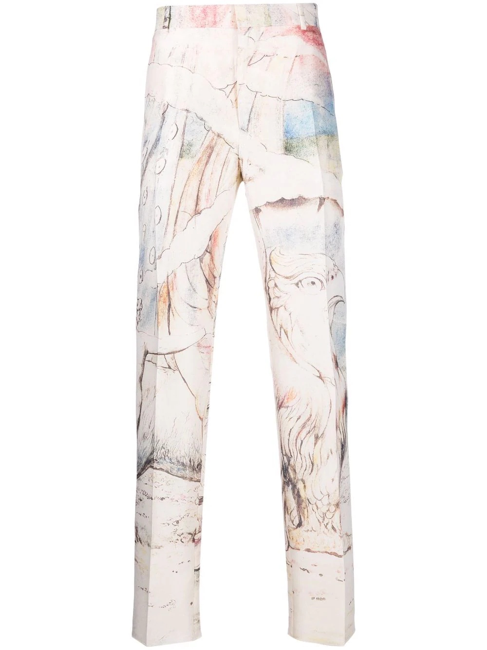 William Blake Dante print trousers - 1