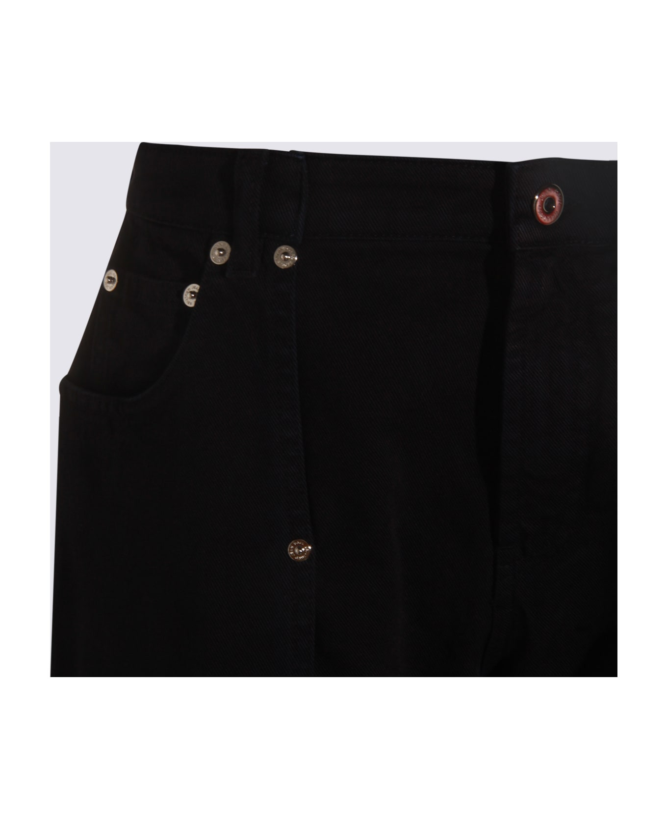 Dark Blue Cotton Jeans - 3