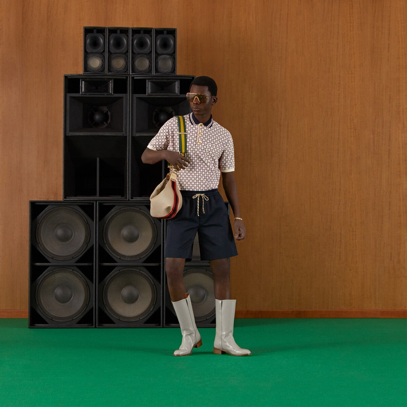 GUCCI Cotton shorts with Gucci print outlook