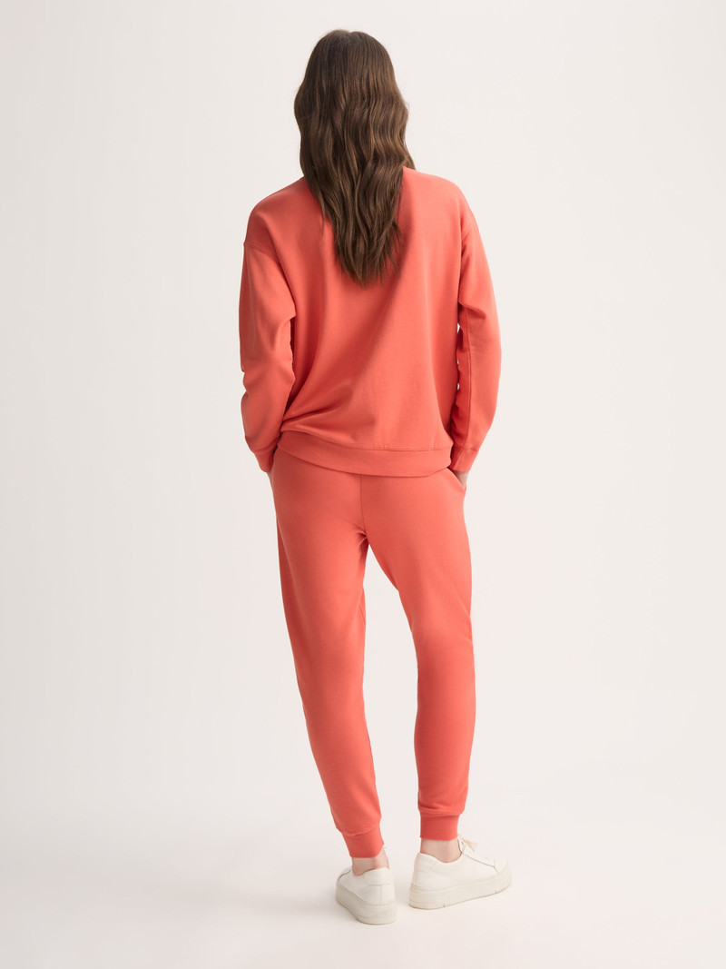 Women's Sweatshirt Quinn Cotton Modal Coral Orange 3