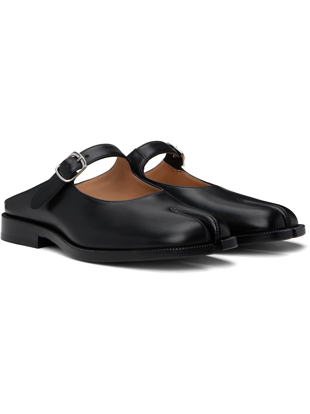 Black Tabi City Mary-Jane Mules - 4