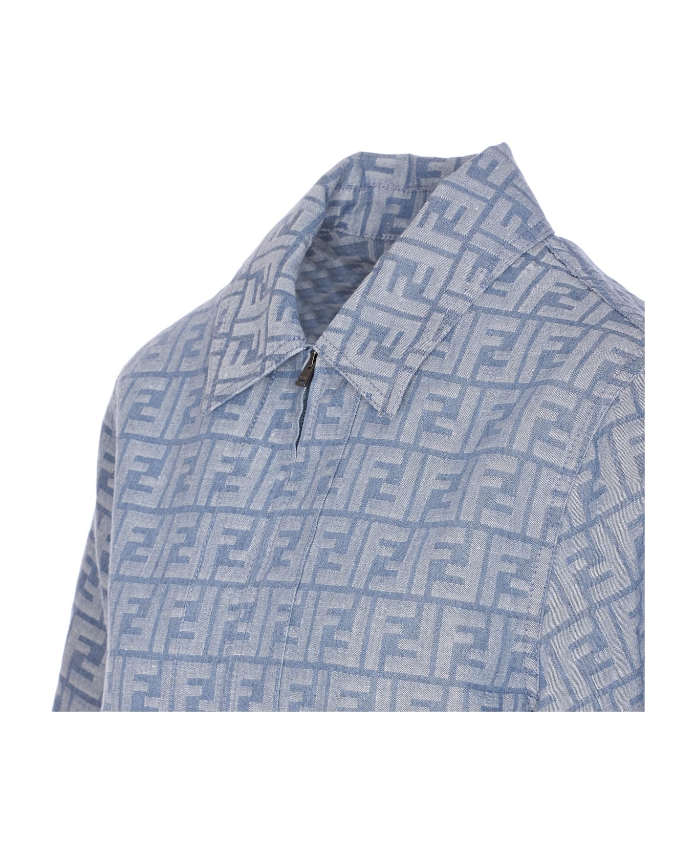 Ff Logo Denim Shirt - 3