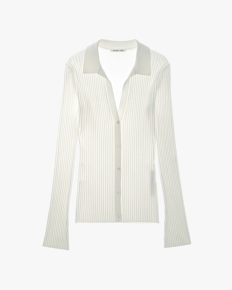 RIBBED POLO CARDIGAN 1