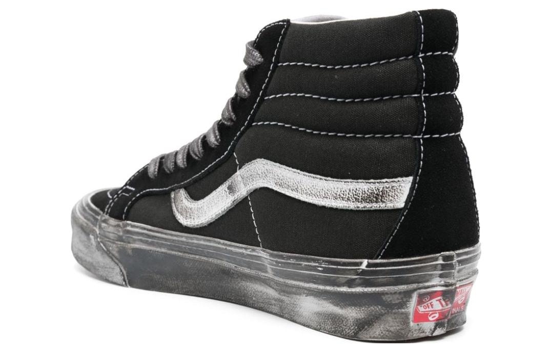 (WMNS) Vans OG Sk8Hi LX 'Stressed  Black White' VN0A4BVBBA21 - 3