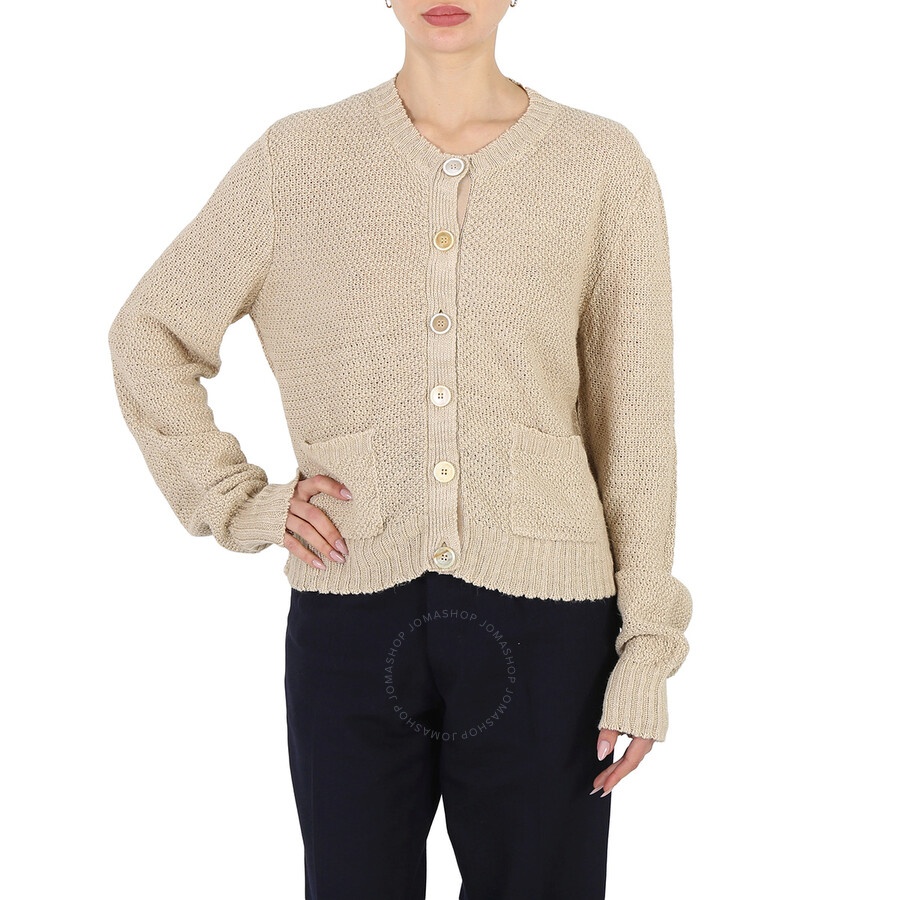 Maison Margiela Ladies Banana Knitted Long-Sleeve Cardigan - 3