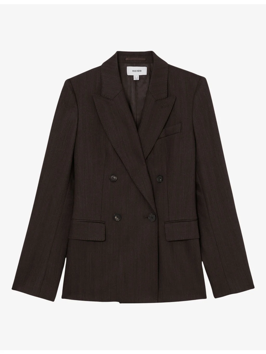 Dawson Herringbone Double-Breasted Stretch Wool-Blend Blazer - 1