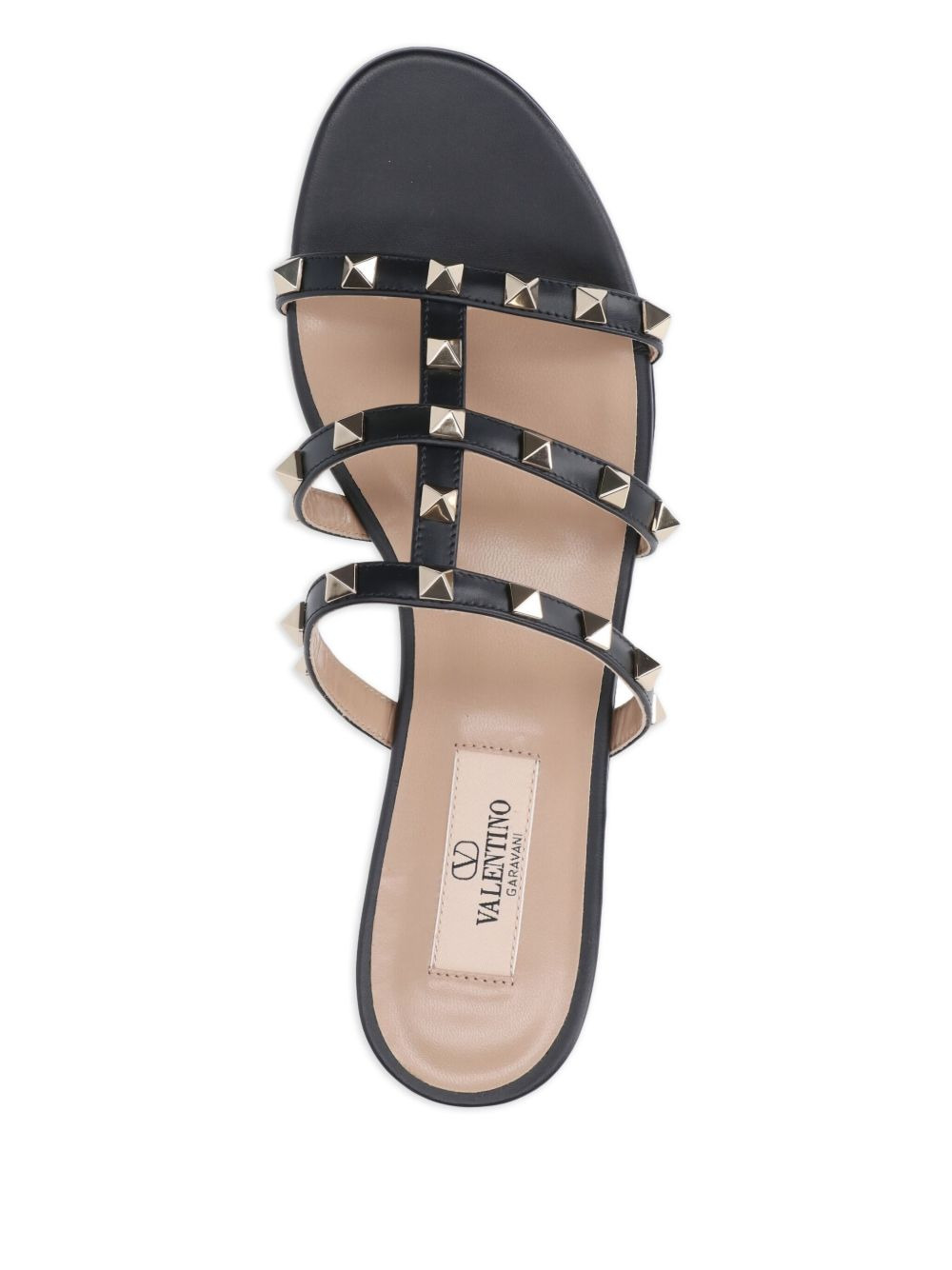 Rockstud three-strap sandals - 4