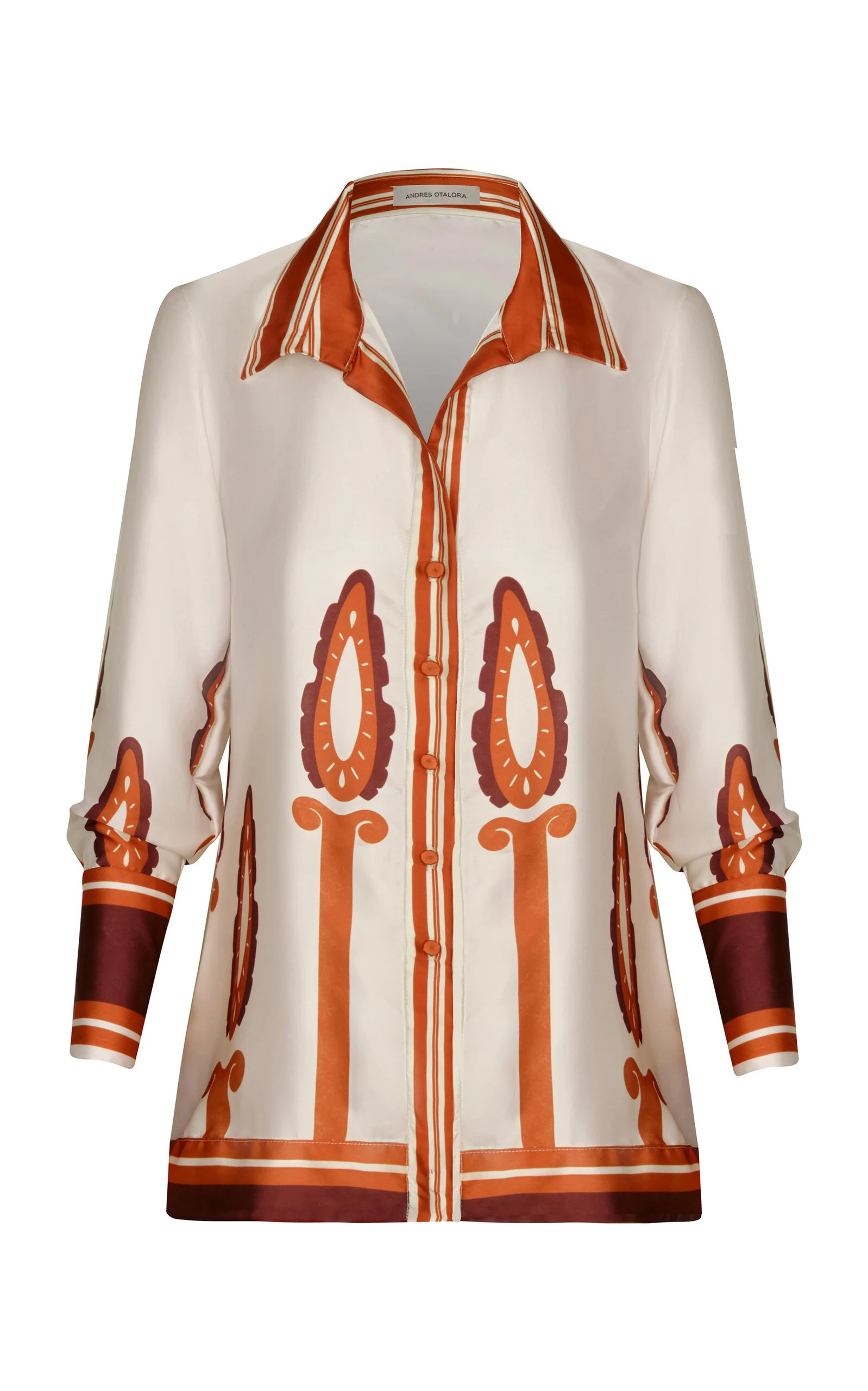 Horizonte Interno Linen Top print - 1