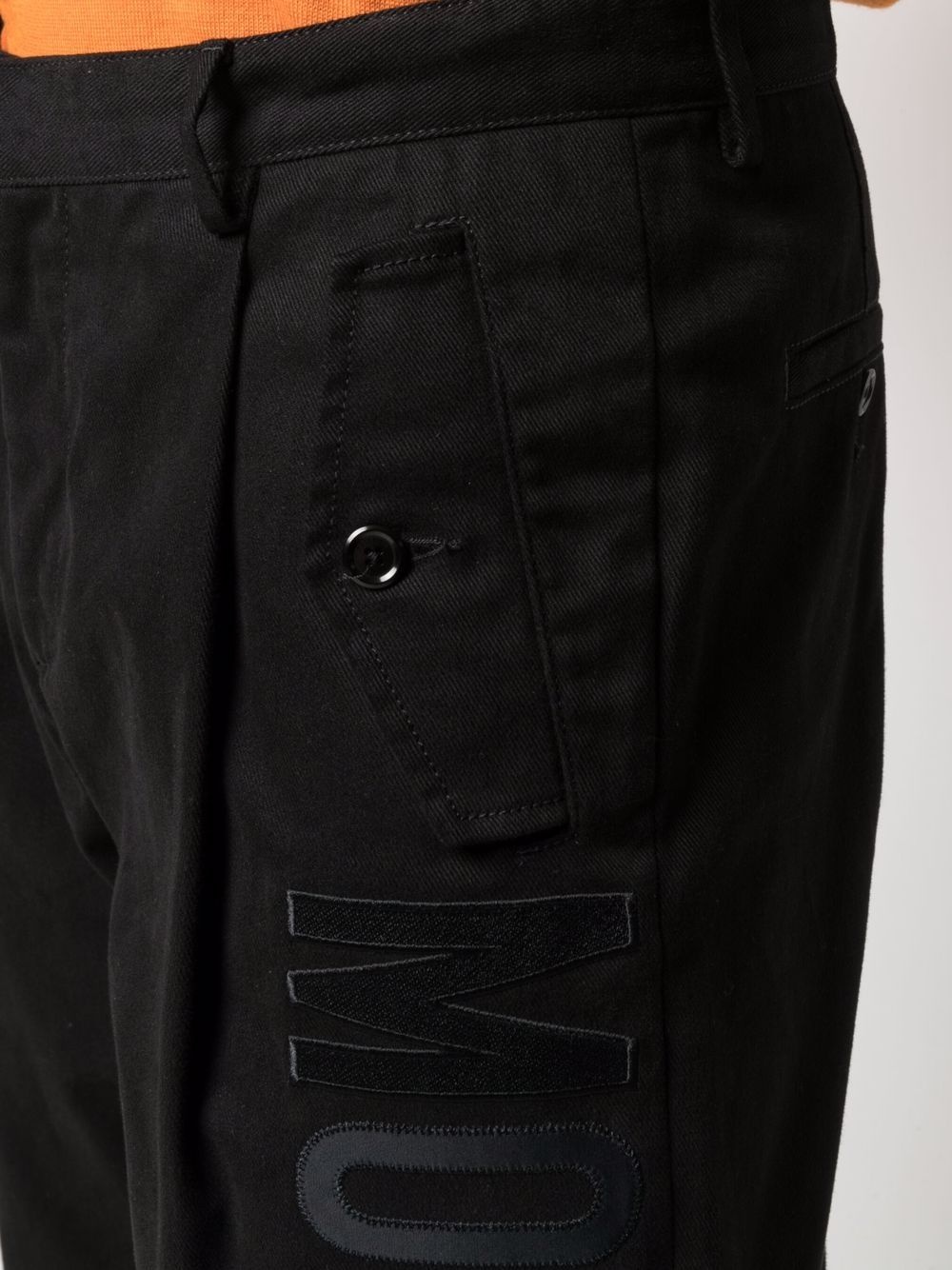 Symbols stretch-gabardine baggy trousers - 5