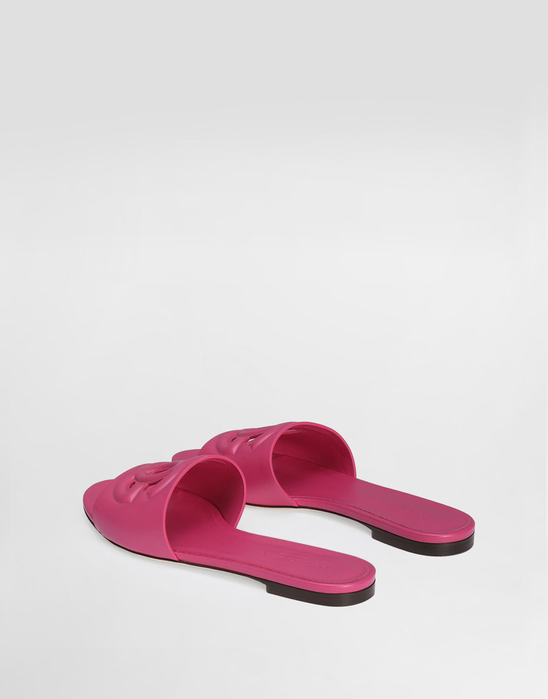Dolce & Gabbana Calfskin sliders with DG logo outlook