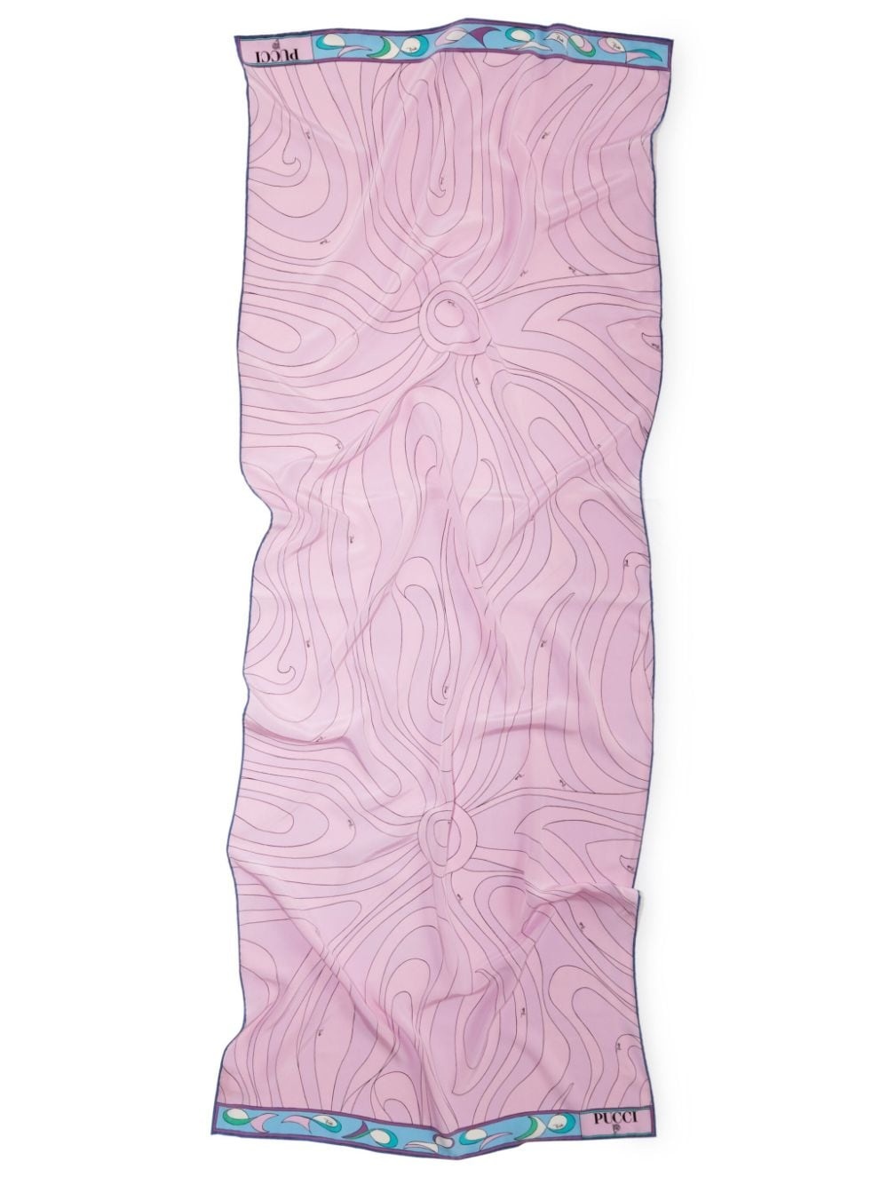 Marmo and Pesci-print silk head scarf - 1