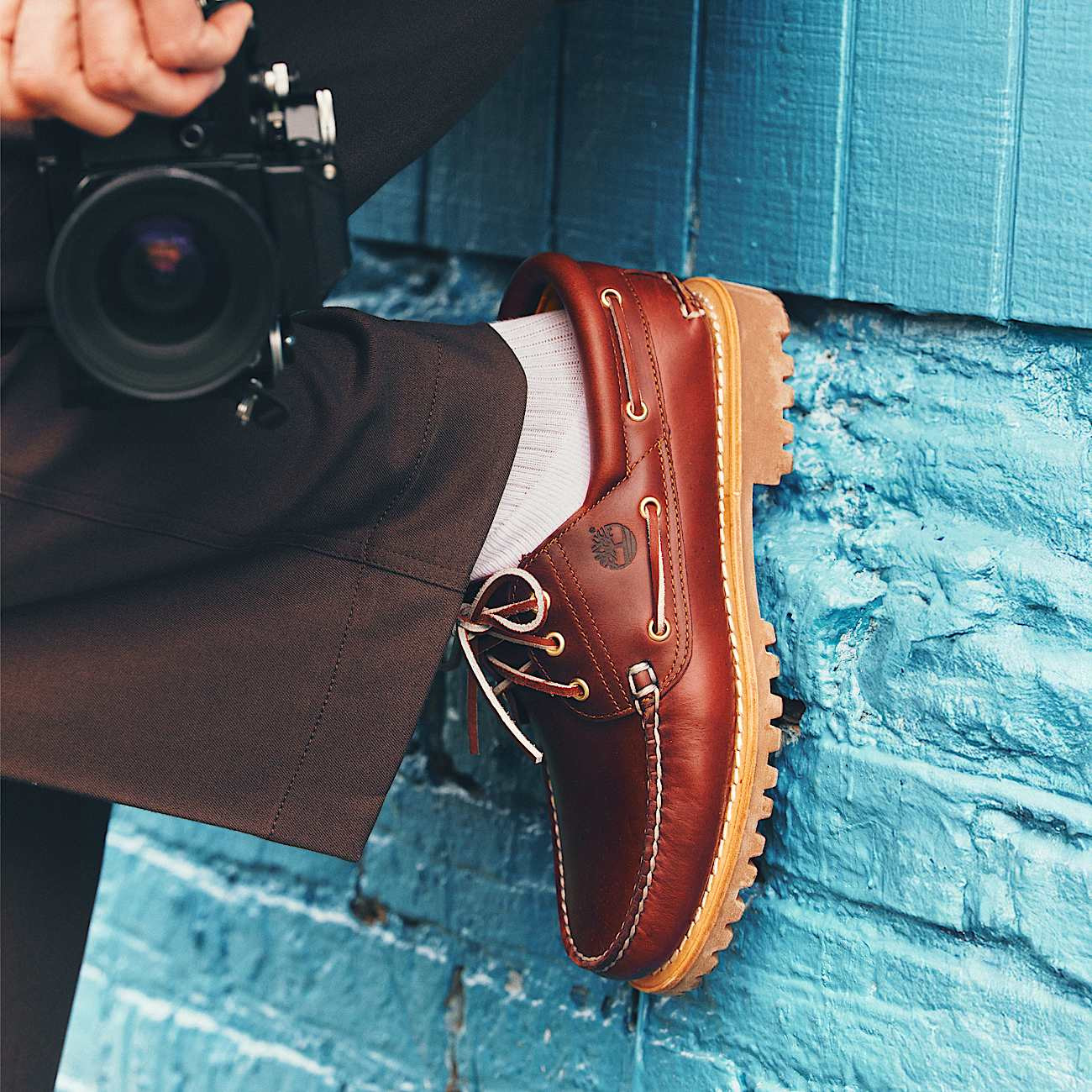 Men's Timberland® Authentics 3-Eye Boat Shoe - 9