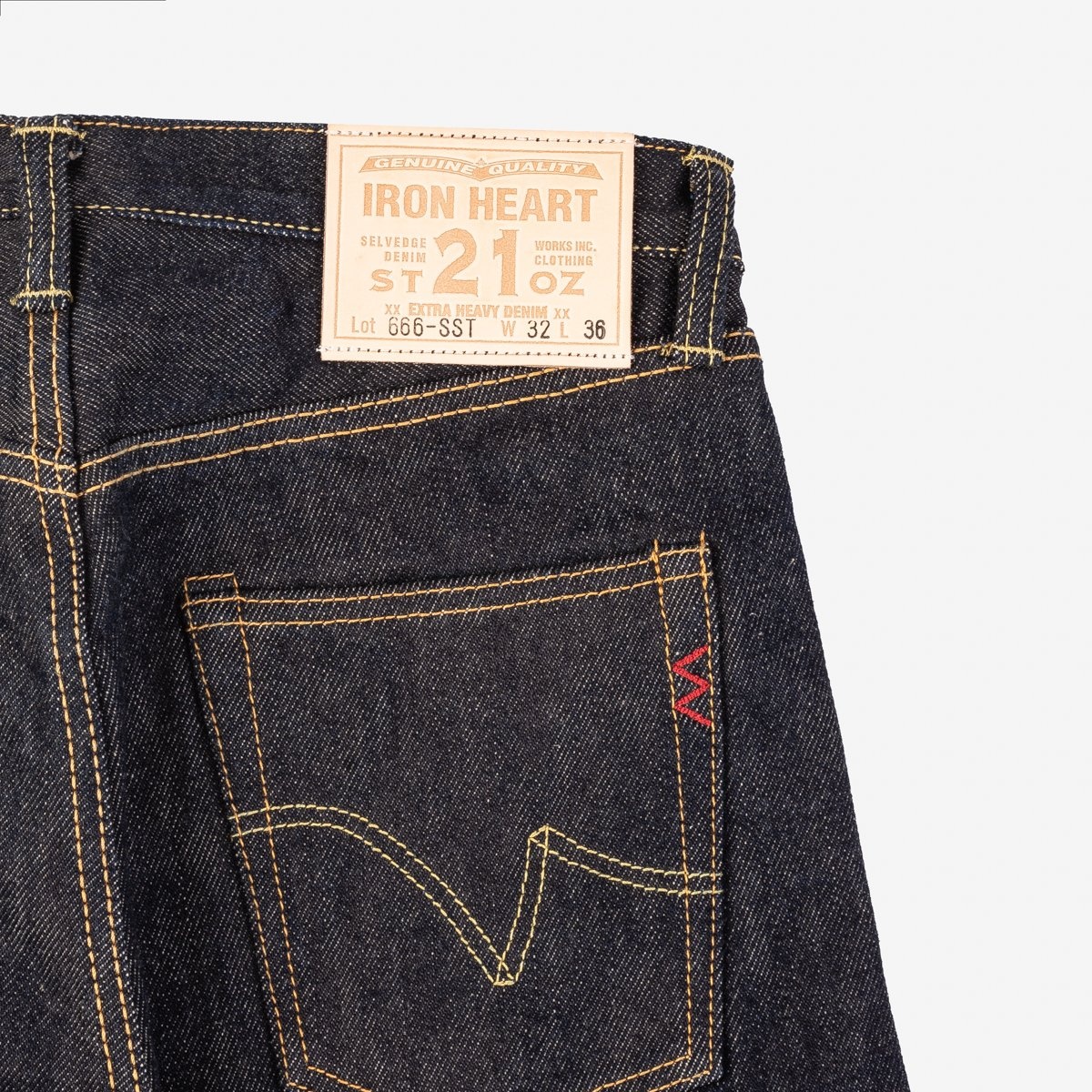 IH-666-SST 21oz Shinayaka Selvedge Denim Slim Straight Jeans - Indigo - 7