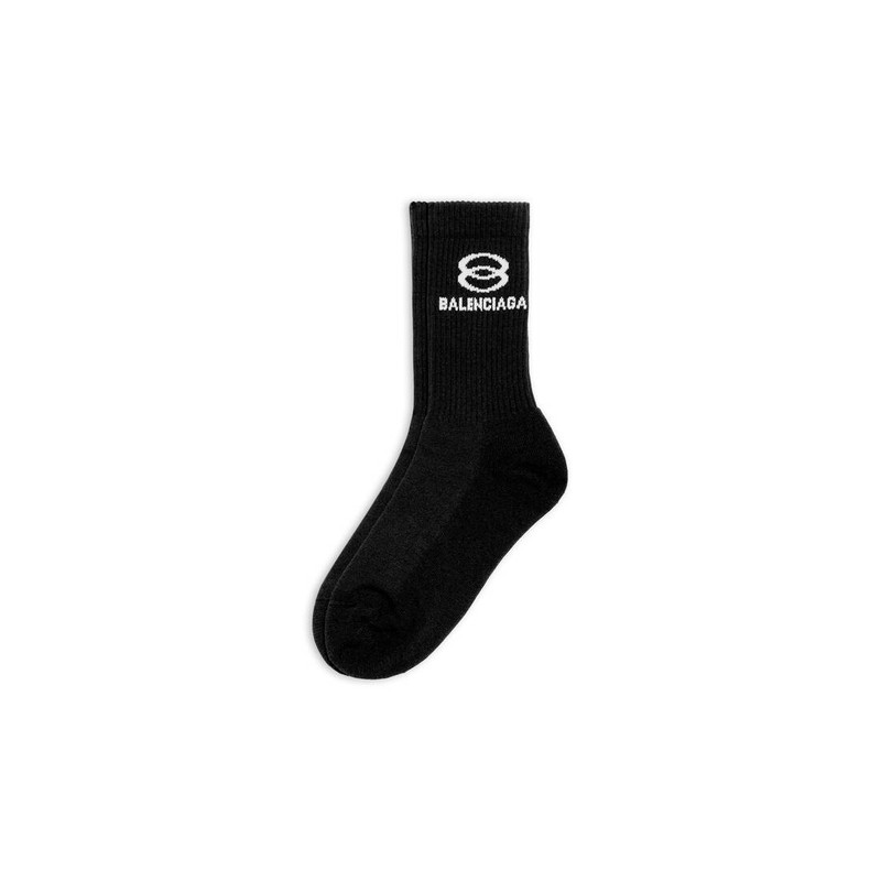 BALENCIAGA Men's Unity Tennis Socks in Black outlook